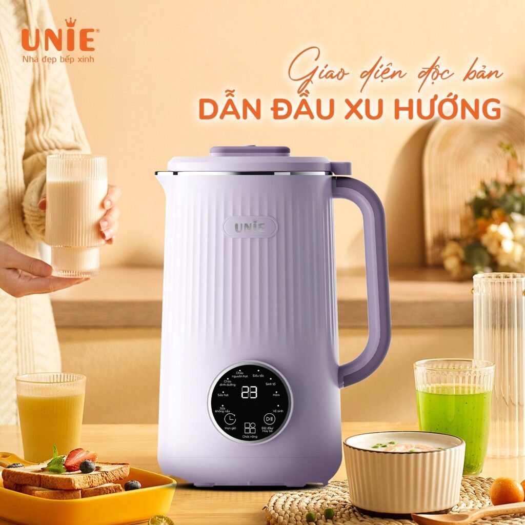 Máy Làm Sữa Hạt Unie UMB10, 1.0Lit - 1000W, Tạm Dừng Khi Nấu, Lưỡi Dao 8 Cánh, Hàng Chính Hãng