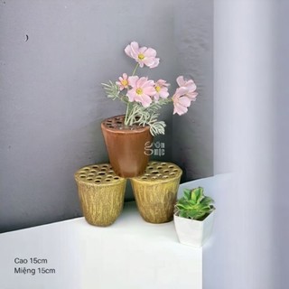 Bình cắm hoa đài sen gốm Bát Tràng