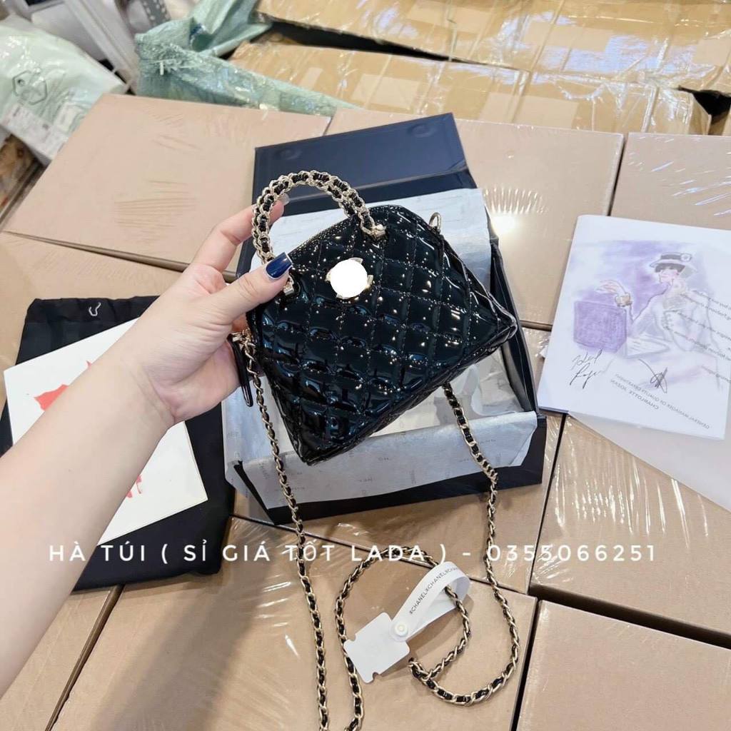 Túi xách chữ X hến bóng sang chảnh hộp nam châm