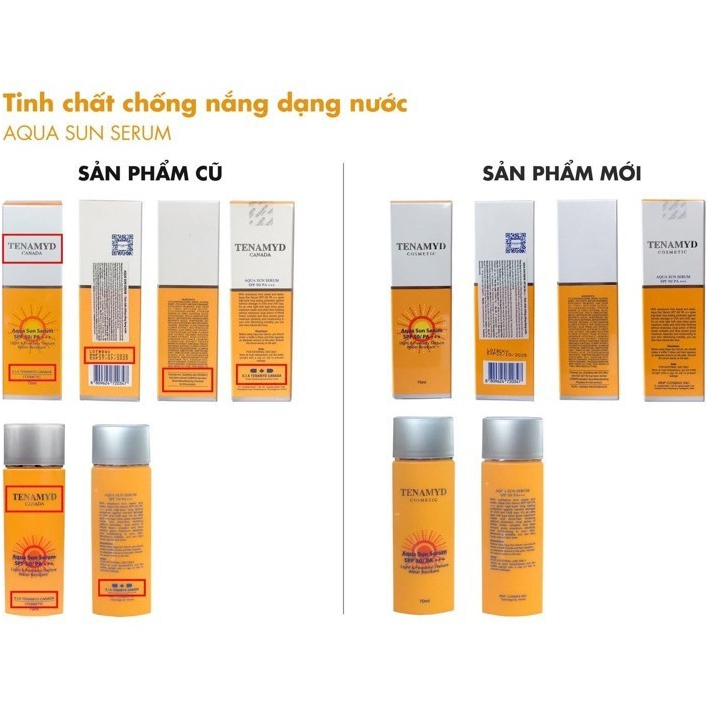 Tinh chất chống nắng dạng nước Tenamyd Aqua Sun Serum SPF50/PA+++ 70m