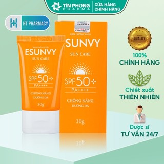 Kem Chống Nắng Nâng Tone, Kiềm Dầu, Không Thấm Nước ESUNVY SUN CARE SPF50+/PA++++ Cho Da Nhạy Cảm Tuýp 30g....