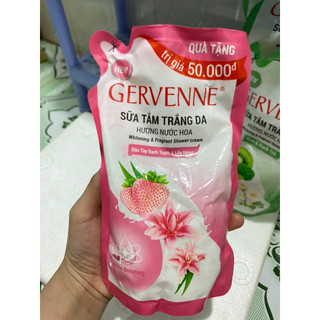 Sữa tắm gervenne 380g dâu tây bạch tuyết & lily hồng