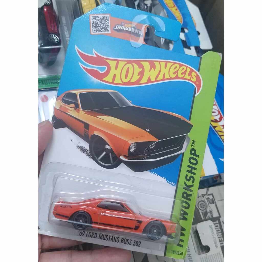 Xe Hotwheels 69 Ford Mustang Boss 302 (Màu Cam)