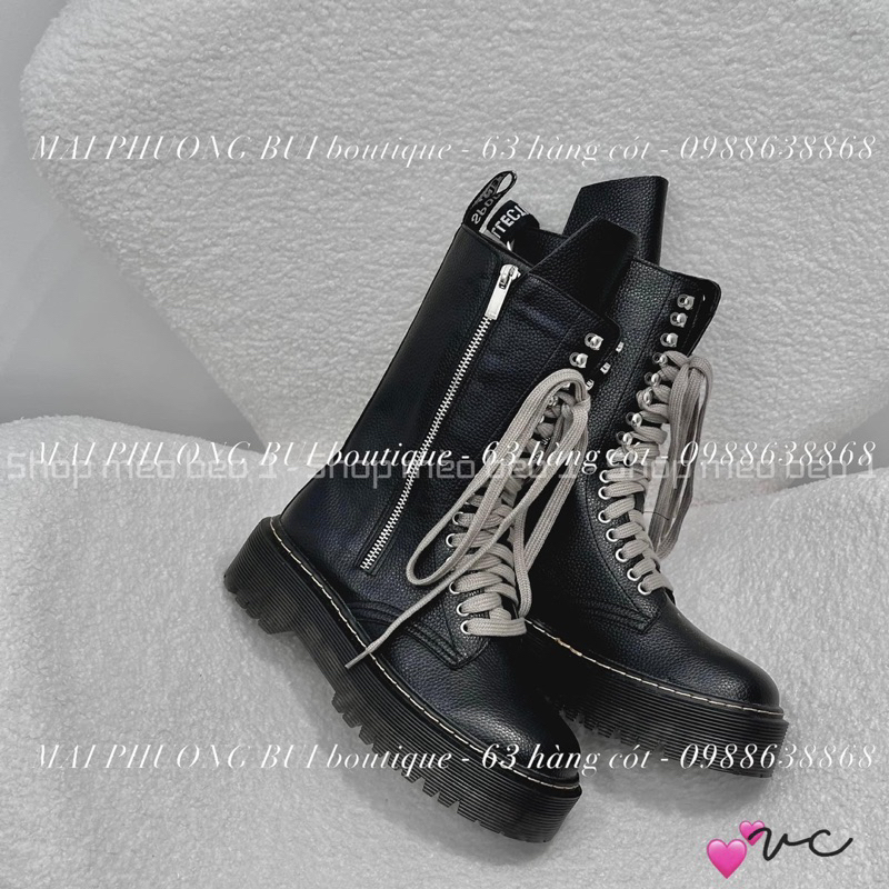 Bốt boot lửng chiến binh mai phương bùi đan đây khoá hông fullbox hàng quảng châu cao cấp