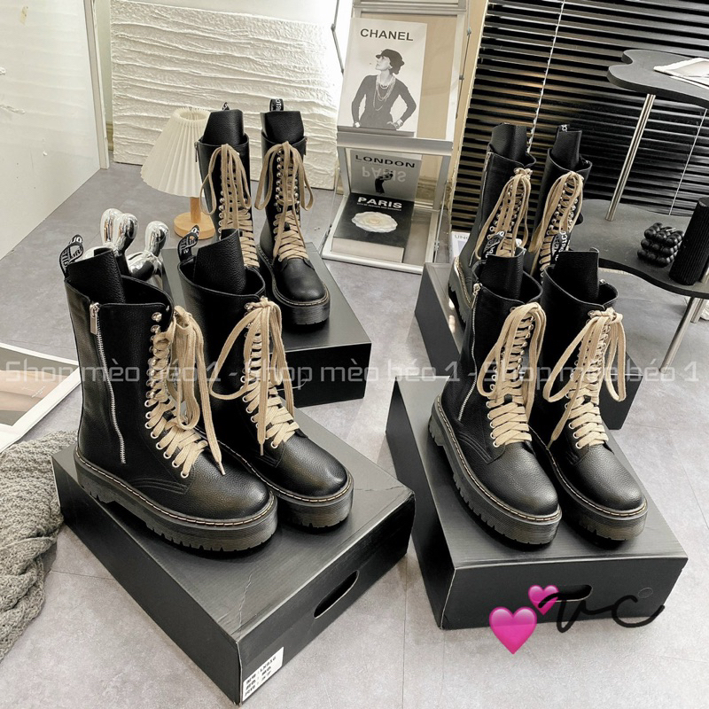 Bốt boot lửng chiến binh mai phương bùi đan đây khoá hông fullbox hàng quảng châu cao cấp