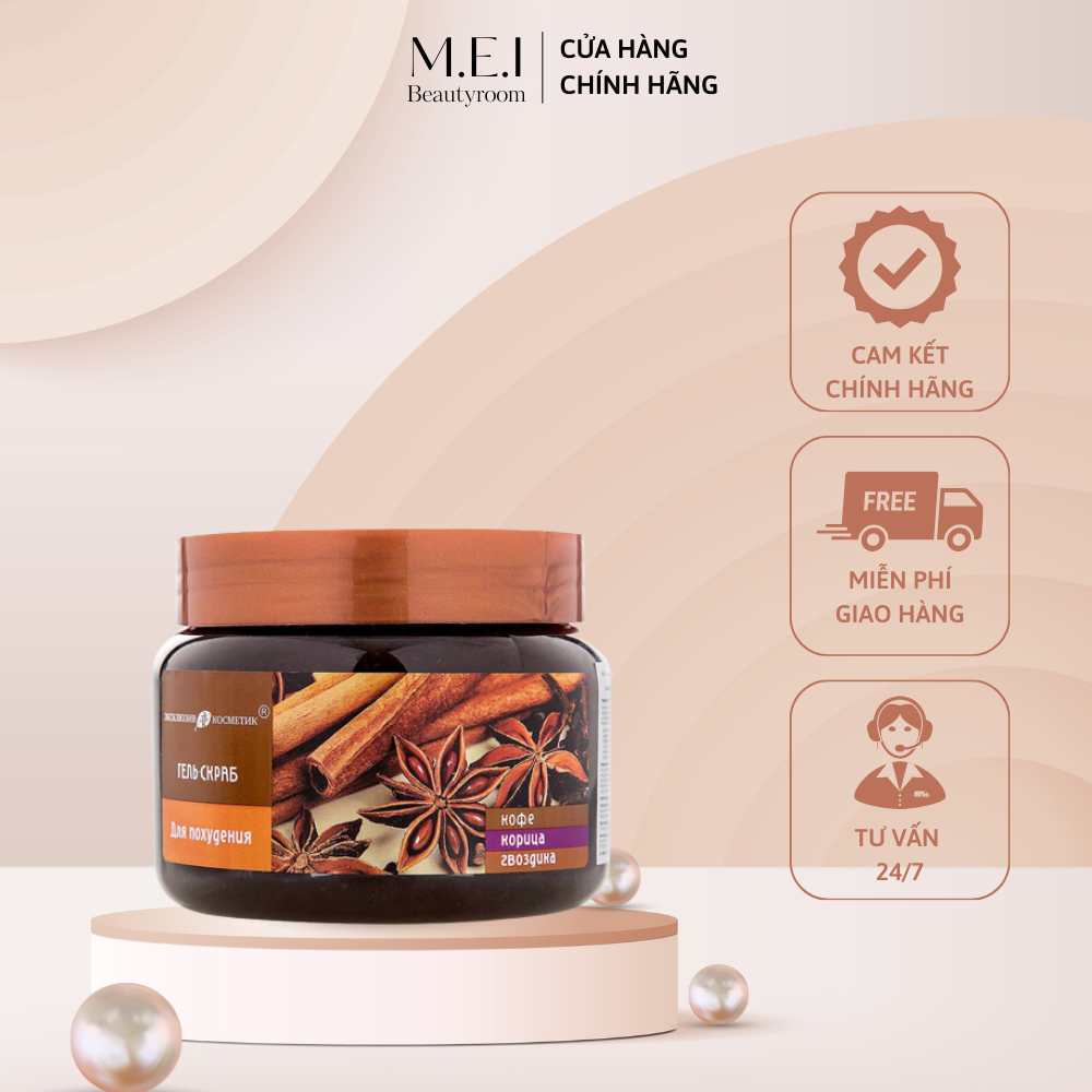Tẩy Da Chết Body Nga Chiết Xuất Từ Quế Hồi/ Tẩy da chết chính hãng giúp làn da chắc khoẻ, sáng mịn Beautyroomby Mei