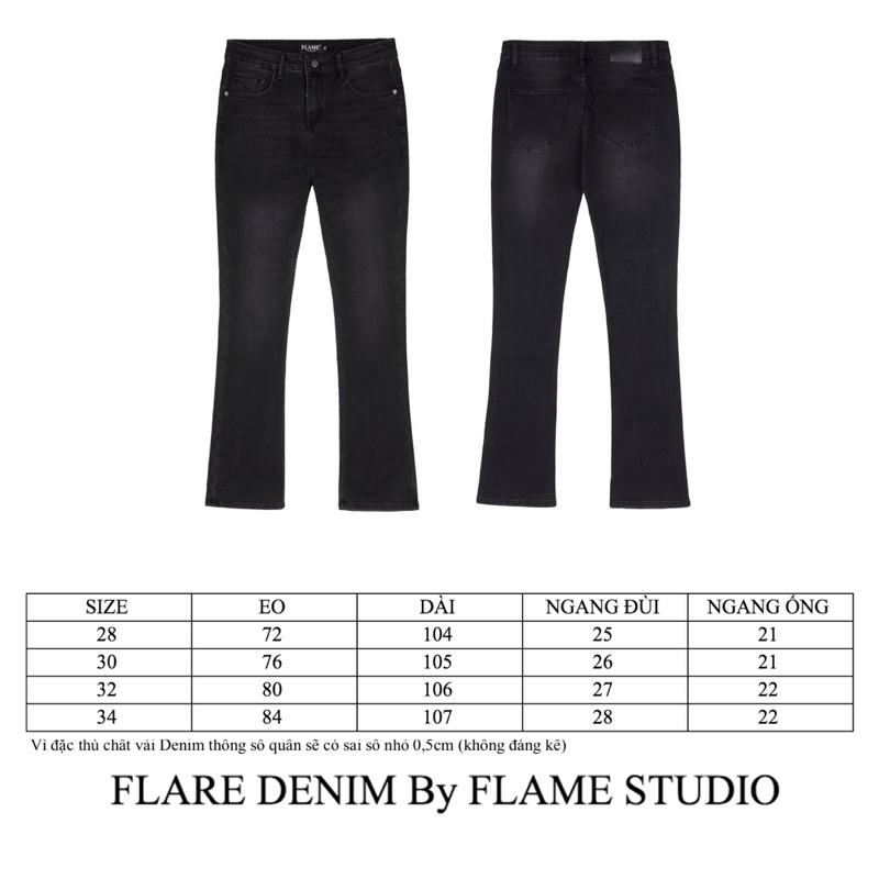 𝑭𝑳𝑨𝑹𝑬 𝑫𝑬𝑵𝑰𝑴 𝑰𝑵 𝑩𝑳𝑨𝑪𝑲 𝑭𝑨𝑫𝑬𝑫 𝑽2 - Quần Jeans Nam Ống Loe Đen Bạc