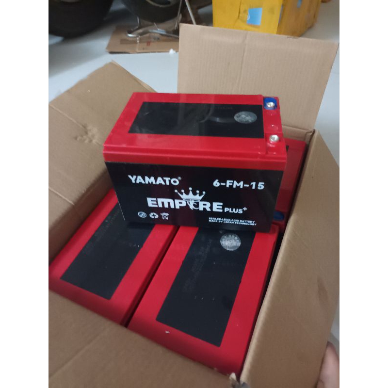 Bộ 4 bình Acquy yamato 12v 14ah khô dùng cho xe đạp, máy điện. Loa kéo, Bộ lưu trữ năng lượng mặt trời, quạt tích điện.