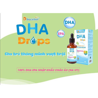 DHA Drops DR brackWell giúp bé phát triển não bộ , tốt cho mắt , giảm tăng động ở trẻ , giúp bé nhanh nói  tập trung