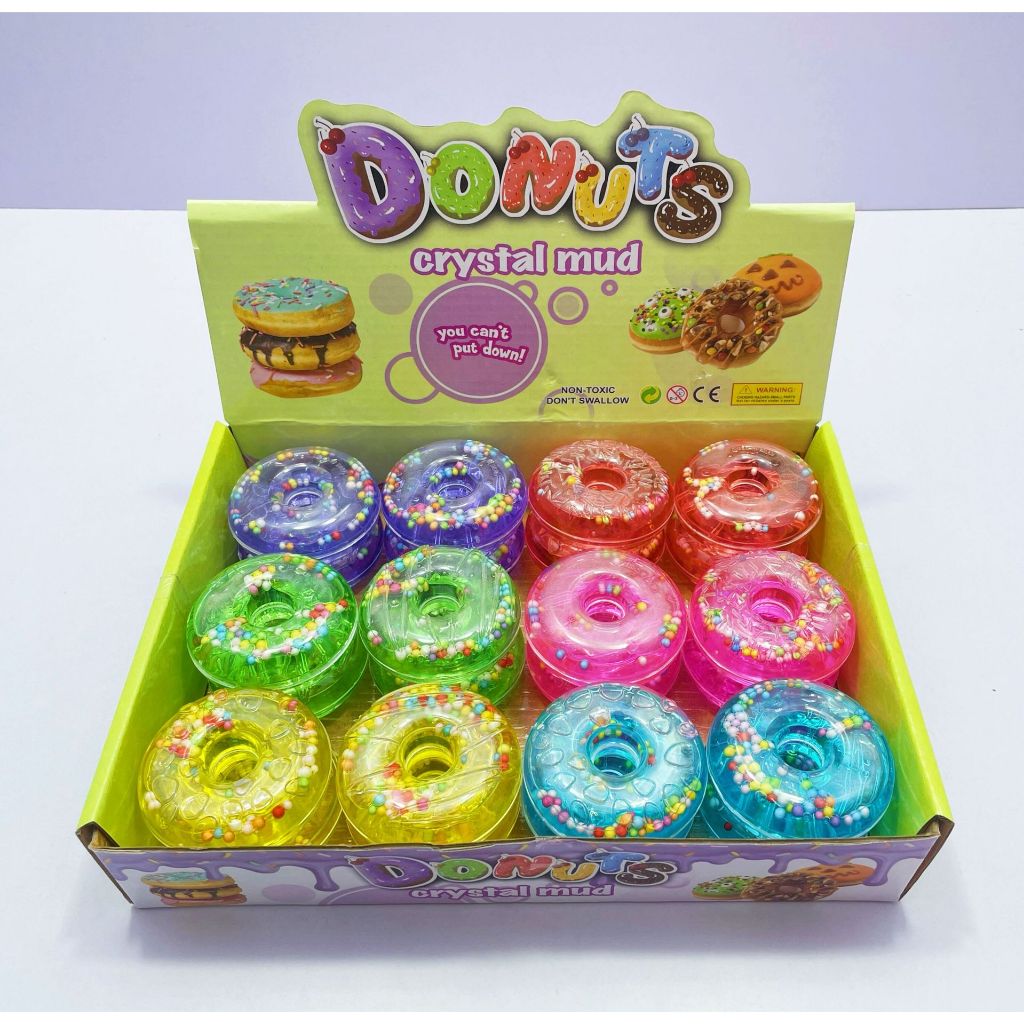 Set 6 Slime, slam bánh donut nhiều màu sắc, Combo 6 Slime, slam bánh donut nhiều màu sắc