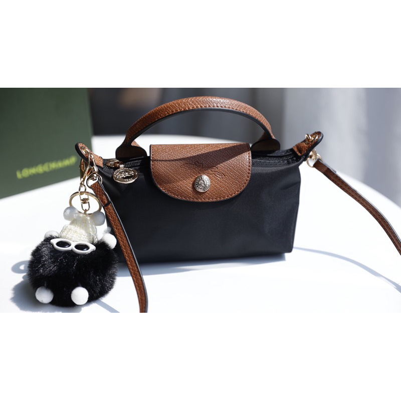 Túi quai xách Longchamp mini size 18cm tặng kèm móc phụ kiện