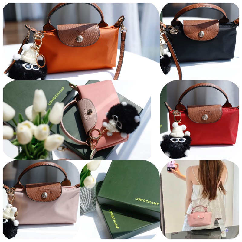 Túi quai xách Longchamp mini size 18cm tặng kèm móc phụ kiện