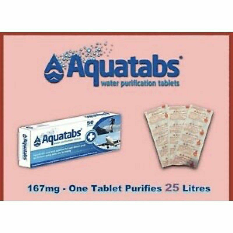 Viên lọc nước nhiễm khuẩn Aquatabs 67mg bán lẻ 10viên/1vỉ