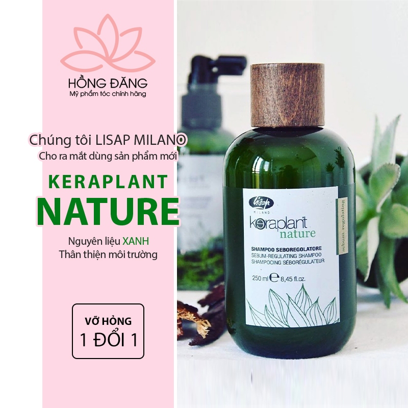 Dầu gội kiềm dầu, cân bằng độ ẩm, điều tiết bã nhờn dành cho da đầu nhạy cảm Keraplant Nature 250ML
