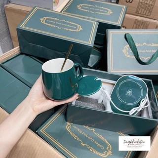 Cốc hâm nóng đồ uống kèm đế điện Lucky - Cốc ủ cháo, ủ sữa cho bé – Ly sứ hâm nóng cafe, trà GD009