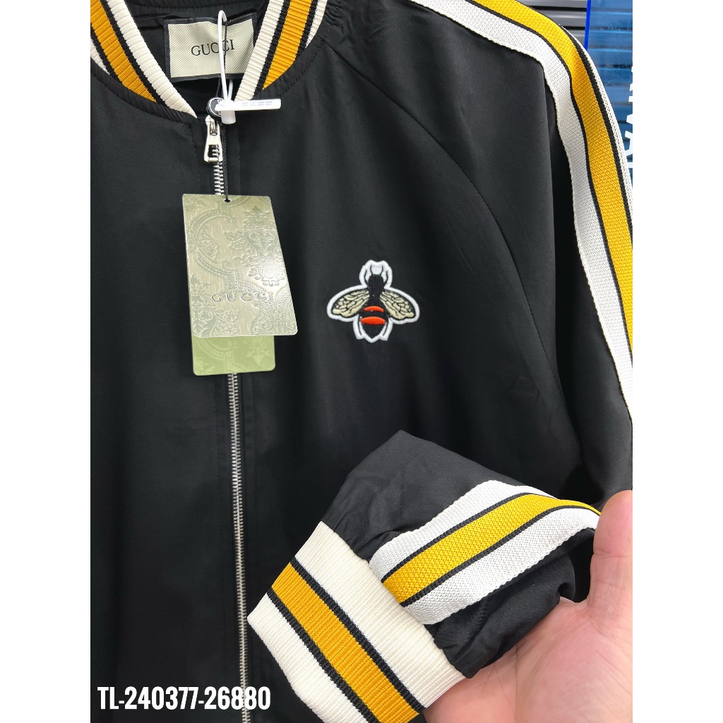 🔥Hot🔥Áo bomber Gucci thêu ong họa tiết thiết kế hot trend Nam nữ New 2023