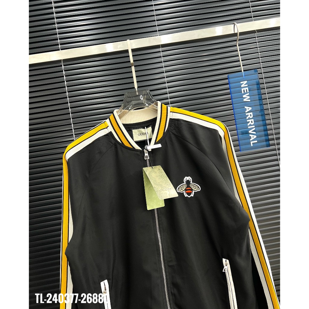 🔥Hot🔥Áo bomber Gucci thêu ong họa tiết thiết kế hot trend Nam nữ New 2023