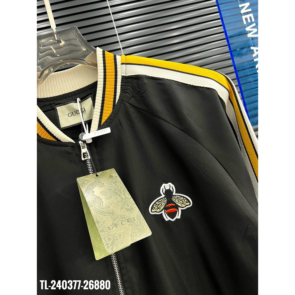 🔥Hot🔥Áo bomber Gucci thêu ong họa tiết thiết kế hot trend Nam nữ New 2023