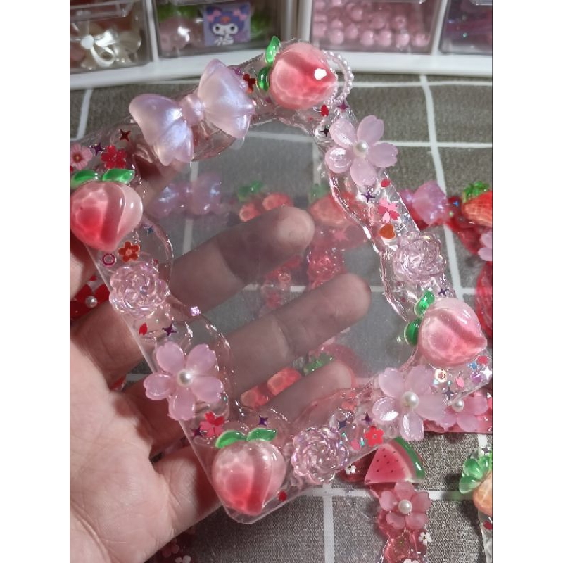 Toploader decor kem thạch charm trái cây xinh xắn size B8+/A7