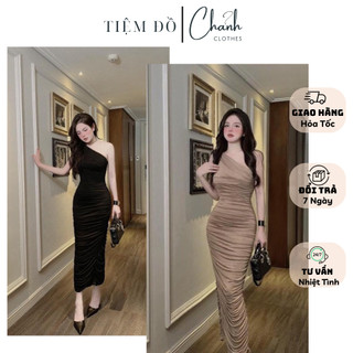 Đầm Body Nhúng Chéo Vai Dáng Dài