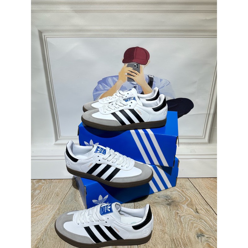 Giày Adidas Samba Rose White Gum Đế Nâu Cao 3cm_Giày Samba Rose Nam nữ mẫu mới hot trend Full Box