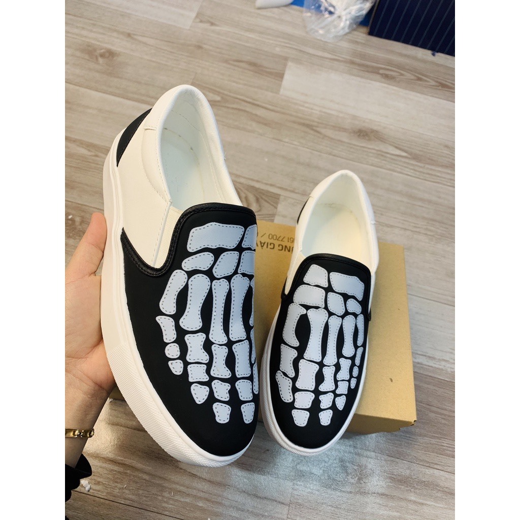 Giày Slipon-Giày Lười Nam Xương in Hình Bàn Tay full size.giày thể thao nam chất,sành điệu cá tính_2023