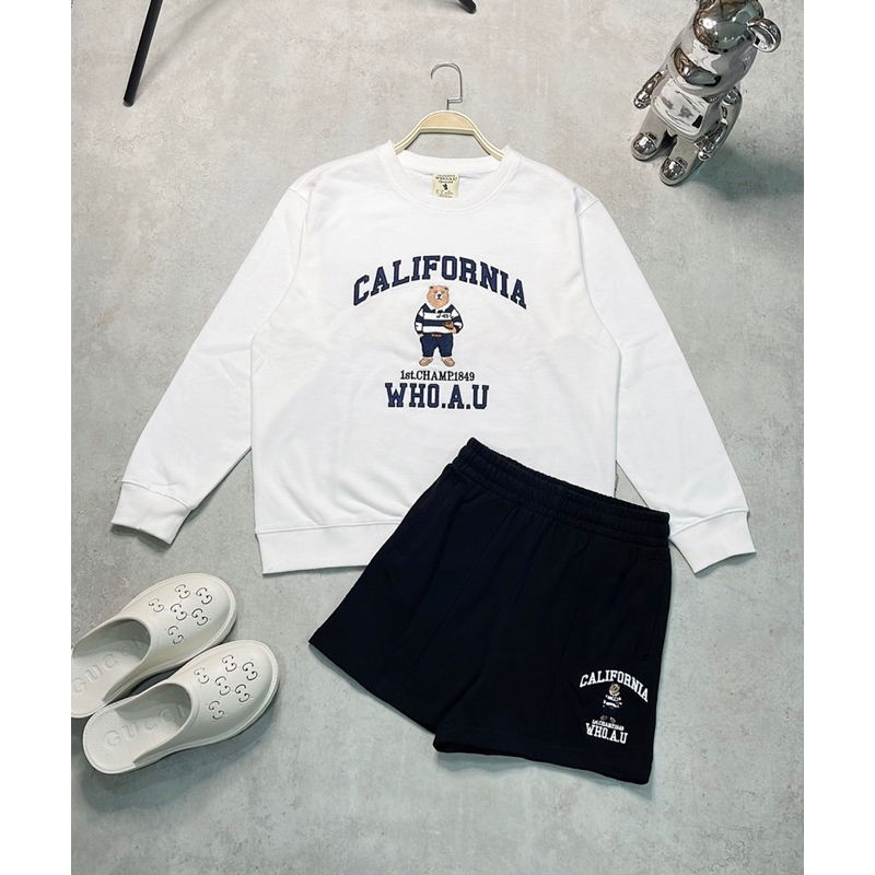 Áo nỉ/ sweater thêu gấu/ Quần nỉ thêu gấu