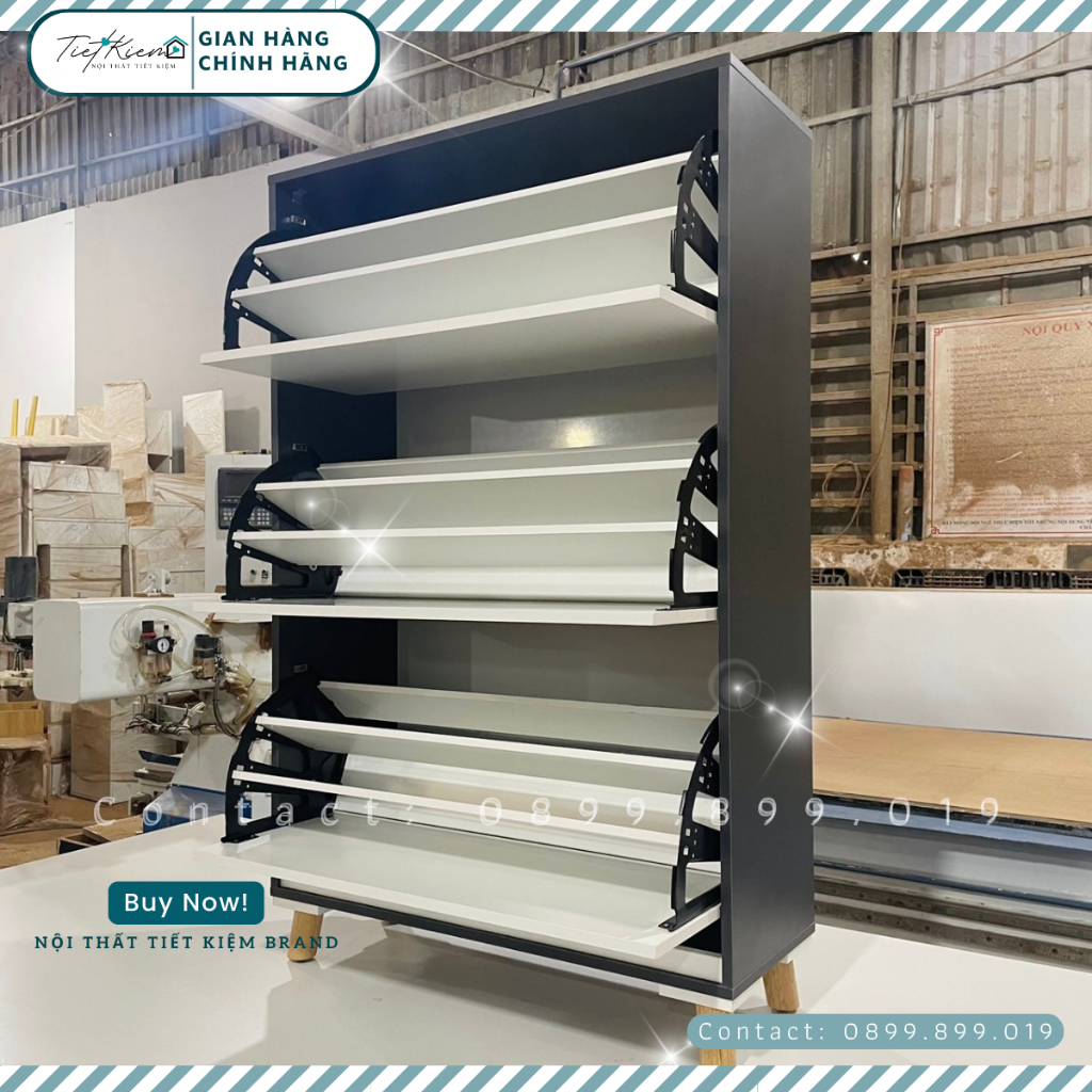 Tủ giầy thông minh Nội Thất Tiết Kiệm dùng làm kệ để giày gỗ đã lắp sẵn TG8798999