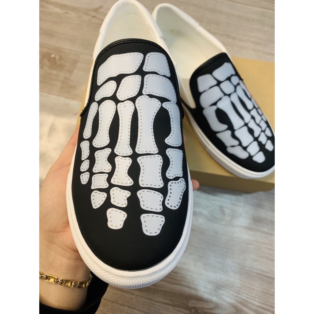 Giày Slipon-Giày Lười Nam Xương in Hình Bàn Tay full size.giày thể thao nam chất,sành điệu cá tính_2023