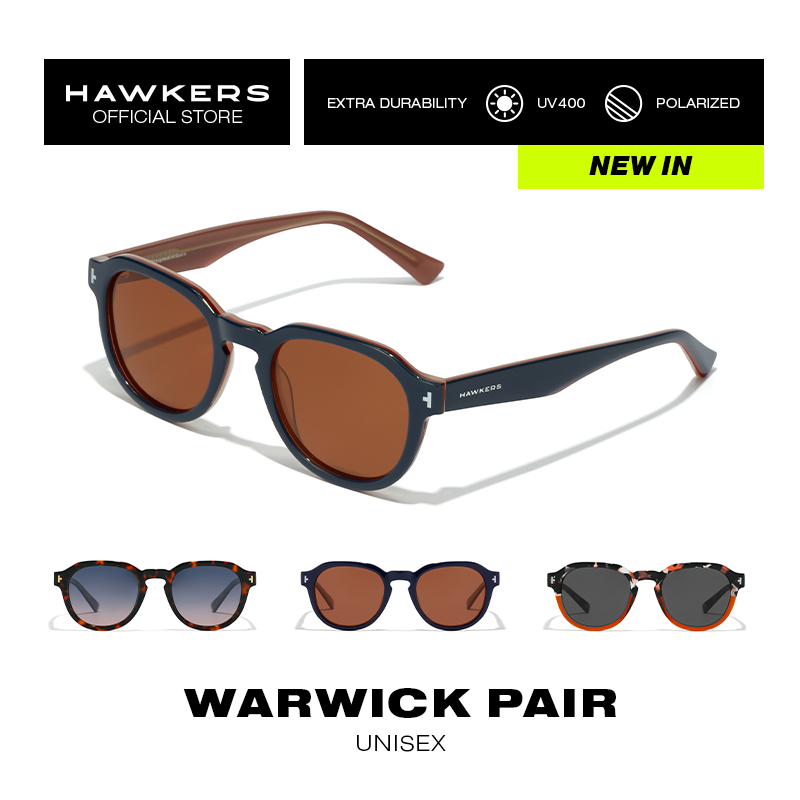 HAWKERS Polarized Warwick Pair Sunglasses For Men And Women, Unisex. Official Product Designed In Spain