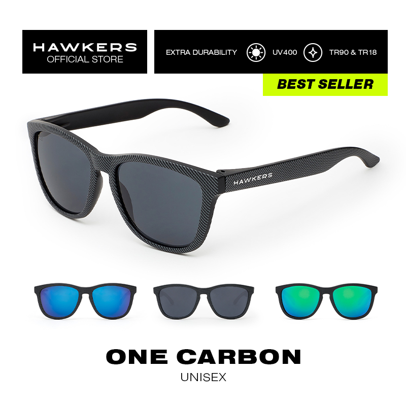 HAWKERS One Carbono Sunglasses For Men And Women, Unisex. Official Product Designed In Spain