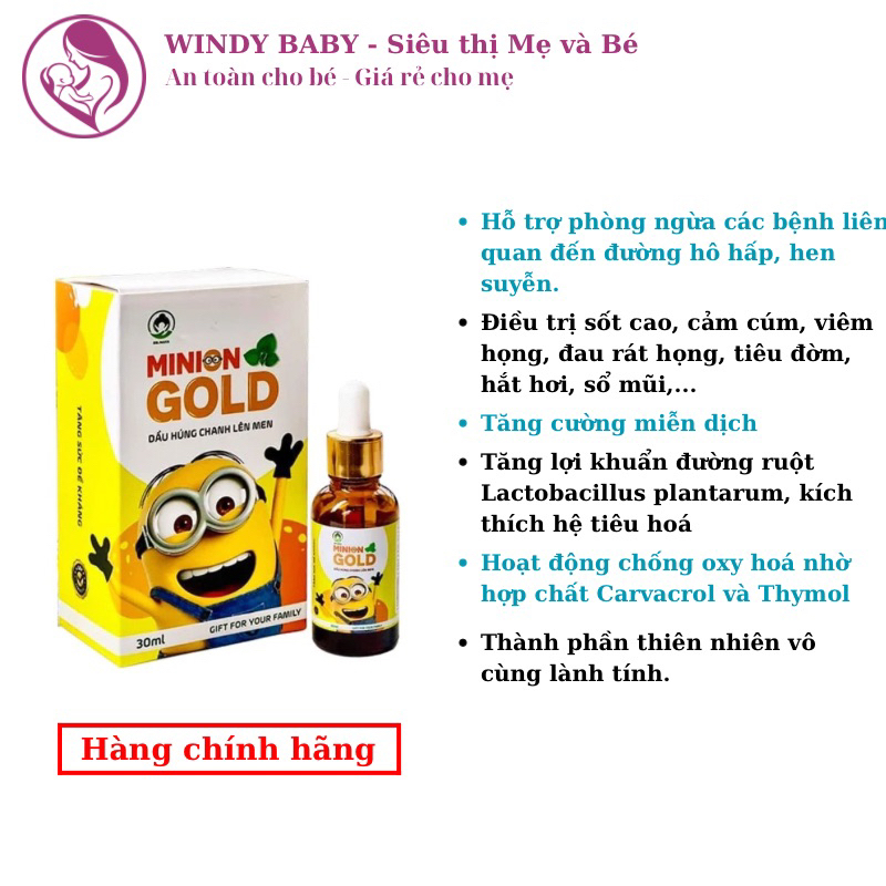 Tinh dầu húng chanh MINION Gold lên men 30ml