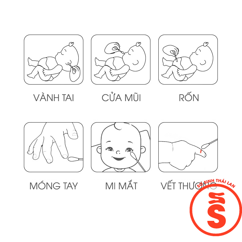 Tăm bông MISUTA cho bé hộp 400 que