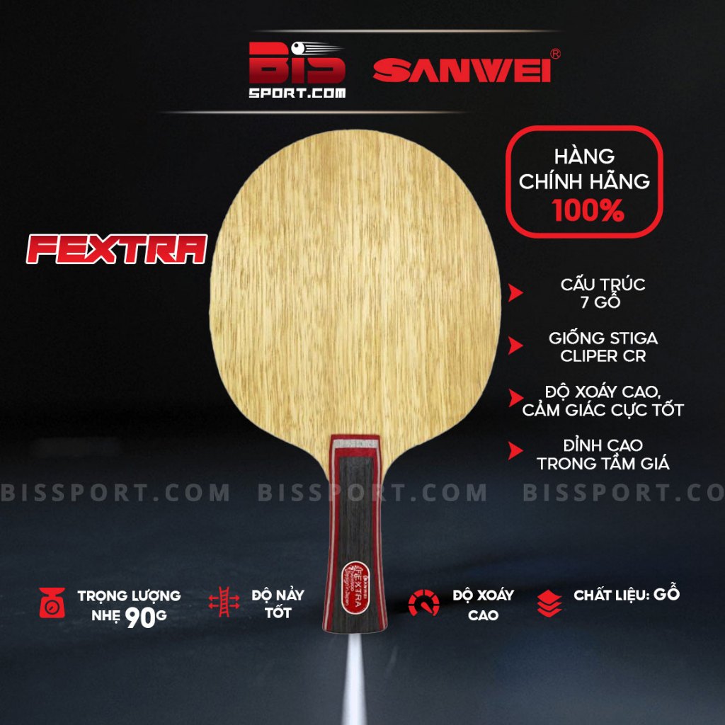 Cốt Vợt Bóng Bàn Sawei Fextra 7 Chính Hãng - 7 Lớp Gỗ - Siêu Kiểm Soát - Kết Hợp Giữa Công Nghệ Nhật Bản Và