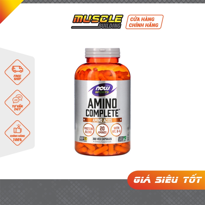 Amino Complex Phục Hồi Cơ Bắp  Và Chống Dị Hóa Cơ  Amino Axit Now Amino Complex 360 VIÊN Bổ sung các acid amin cần thiết