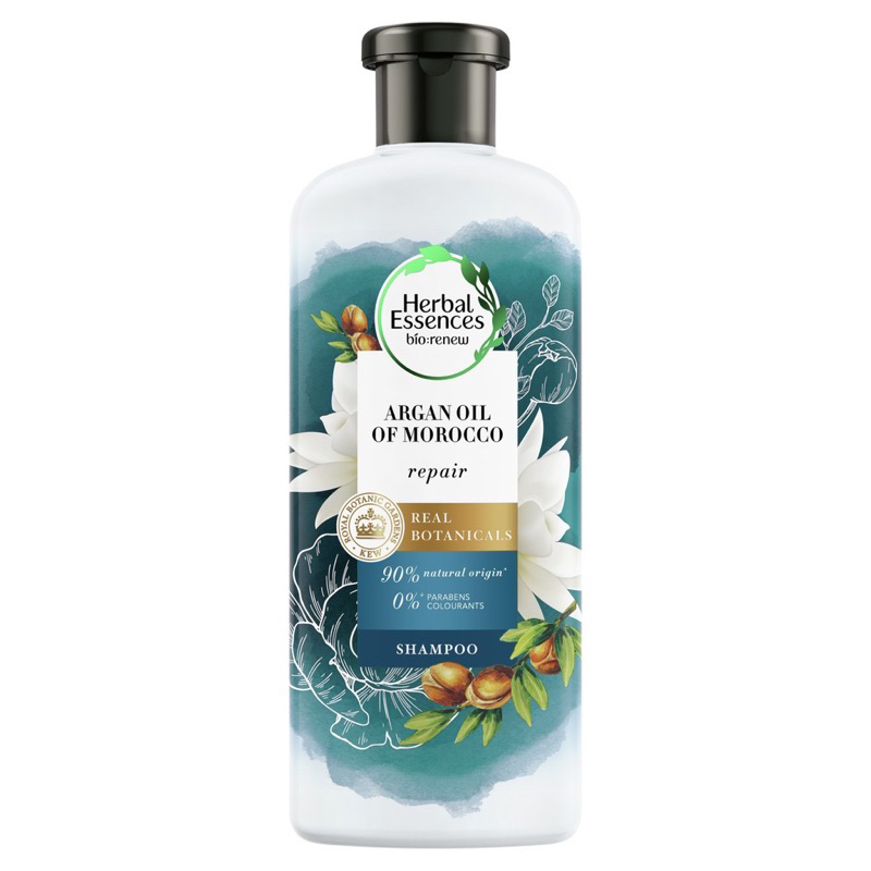 CHÍNH HÃNG-Dầu Gội + Xã Làm Phồng Dày Phục Hồi Tóc Herbal Essences Bưởi & Bạc Hà-Tinh Dầu Morocco 400ml/chai