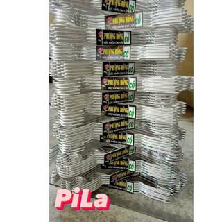 Móc Nhôm Phơi Quần Áo Dày Chắc Chắn Bộ 10 Móc Tem HỒNG ĐEN