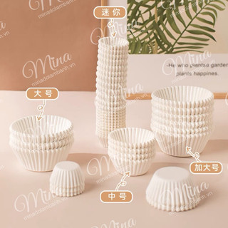 Cup mềm trắng, cup lót nướng cupcake, lót bánh bao,… 400 chiếc