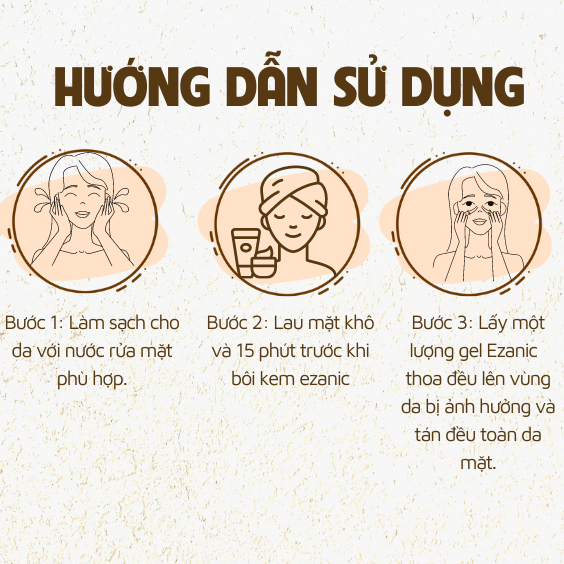 Kem giảm mụn Azelaic Acid 20 % Ezanic Gel, Cream dưỡng trắng da mờ thâm hiệu quả - Unipharma 15g