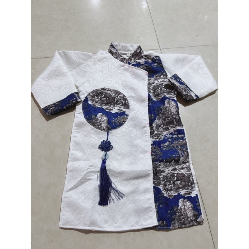 Áo dài cách Tân bé trai mẫu mới Ms 04