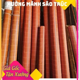 Mành sáo trúc che nắng ban công rộng 3m x cao 1m50 chia 2 tấm rèm sáo trúc treo cửa sổ  lối đi có dây kéo
