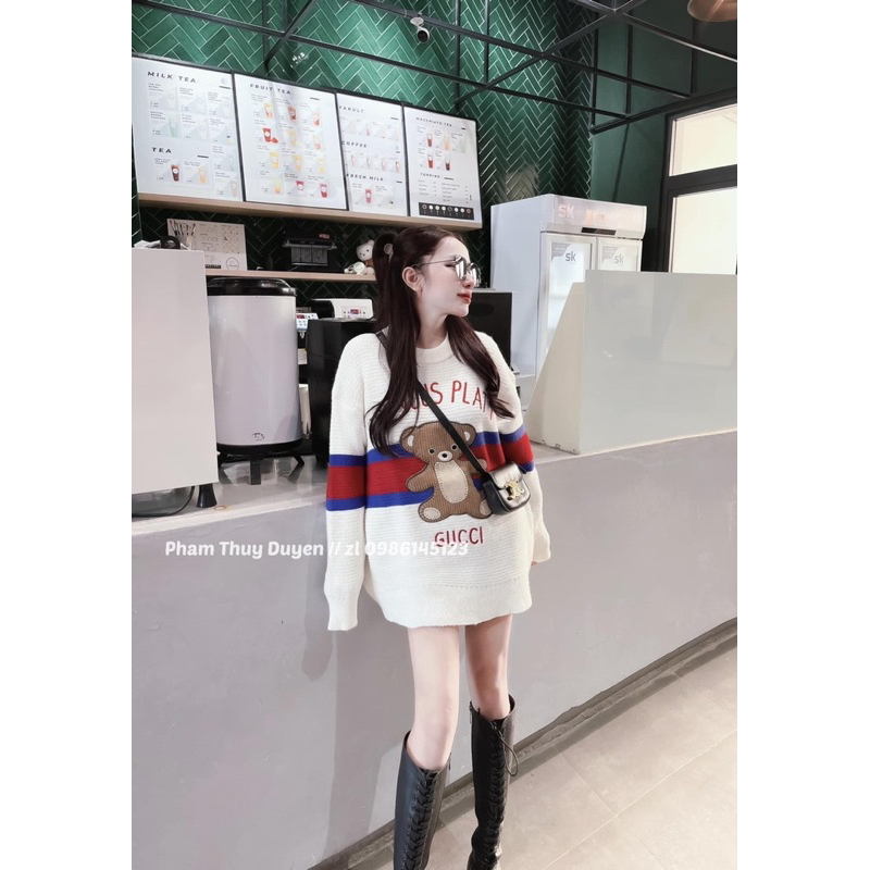 ÁO LEN ĐÍNH GẤY DÀI TAY