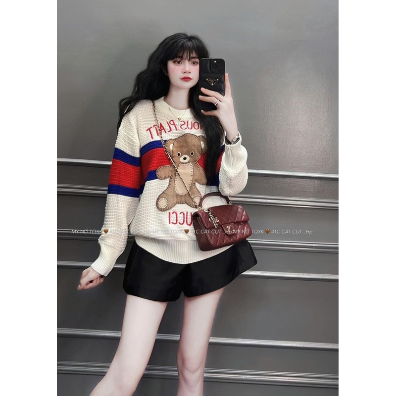 ÁO LEN ĐÍNH GẤY DÀI TAY