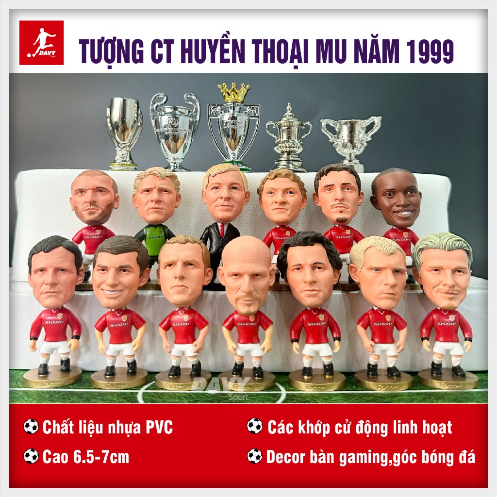 Mô hình tượng cầu thủ bóng đá huyền thoại Manchester United năm 1999
