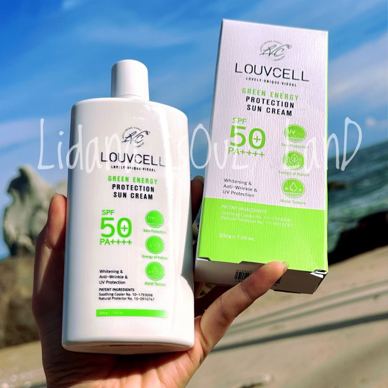 (𝗚𝗼̂́𝗰 𝟲𝟴𝟬𝗸) Kem chống nắng toàn thân lành tính gia đình Louvcell Green Energy Protection Suncream SPF50+/ PA++++