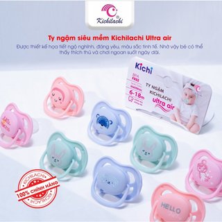 Ti Giả Avent - Kichilachi Ultra Air Ban Ngày, Núm Vú Ngậm Cho Trẻ Sơ Sinh Chống Vâu Chất Liệu Silicone