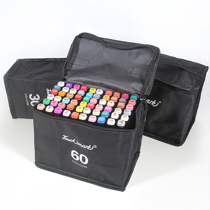 Bút màu dạ marker 24 36 48 60 80 cây màu Touch tặng kèm túi