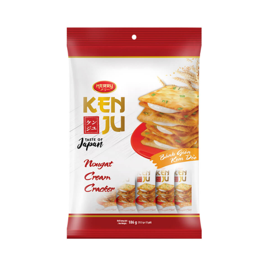 Bánh Kenju Richy quy hành kem dẻo túi 186g
