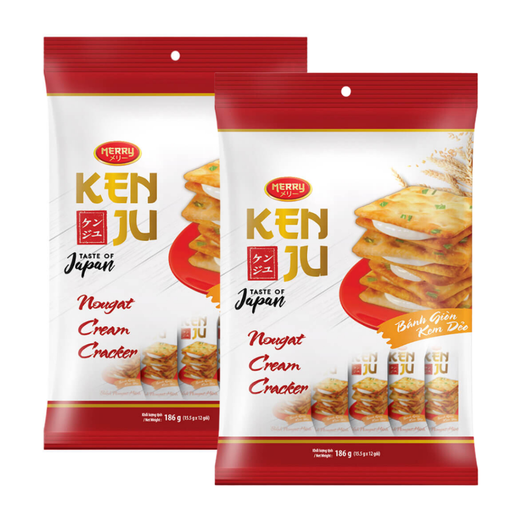 Bánh Kenju Richy quy hành kem dẻo túi 186g