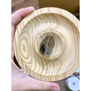 Viên charm đa giác Ưu linh x Thạch anh khói mix vòng DIY